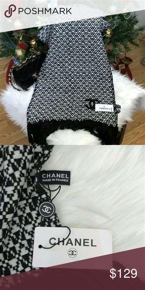 chanel 2017 winter scarf|Chanel vintage scarf.